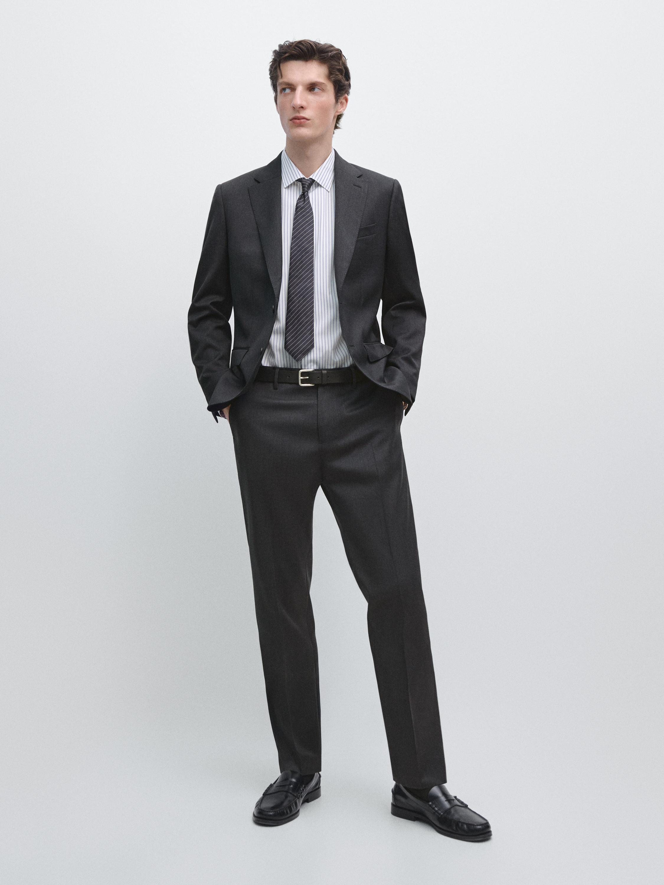 100% cool wool suit blazer
